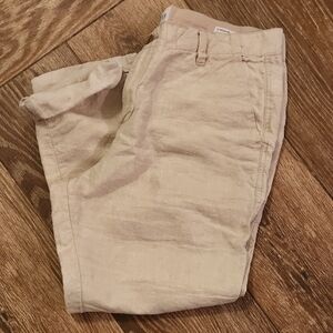 GAP Beige Linen Ankle Chinos